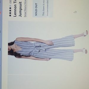 Capri length, cotton/linen blend. light blue and dark blue stripes. Size XL.